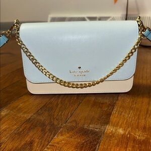 Kate Spade Sky Blue and White Crossbody Bag